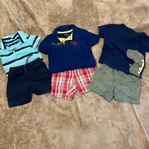 Boys Bundle Lot Of 3 Summer Outfits Size 18 Months Cat & Jack Cherokee Cater's